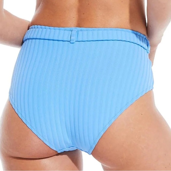 SOLID & STRIPED WOMEN’S LARGE BIKINI BOTTOMS BRIGETTE BELT IS HIGH WAISTED NWT - Picture 4 of 5